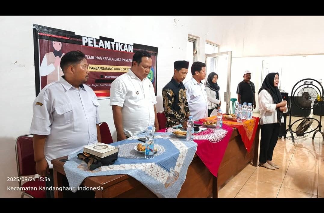 Pemerintah Desa Parean Girang secara resmi melaksanakan pelantikan Panitia Pilkades Tahun 2025